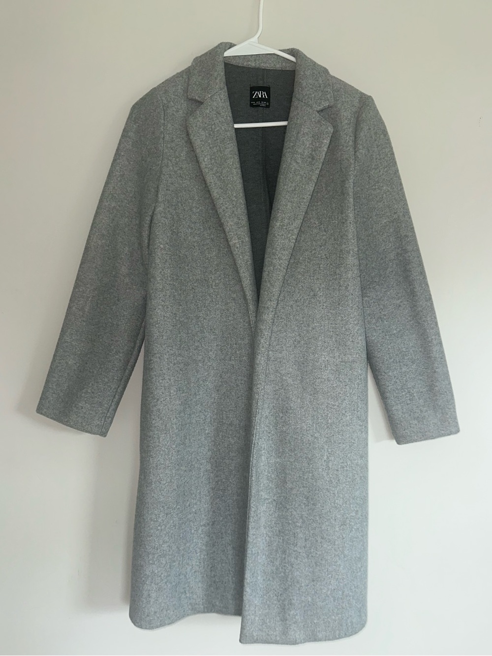 Zara Light Gray Collar Pea Coat - Picture 1 of 4